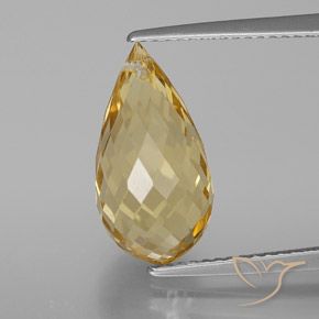 5.97ct 天然 金橙 黄水晶, 泪滴形, VVS-VS