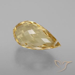5.97克拉天然黄水晶，泪滴形，VVS-VS
