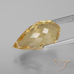 5.97克拉天然黄水晶，泪滴形，VVS-VS