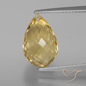 6.52ct 天然 金橙色 黄水晶, 泪滴形, VVS