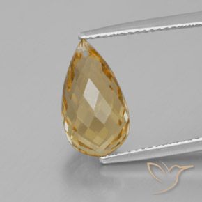 5.07ct 天然 金橙 黄水晶, 泪滴形, VVS