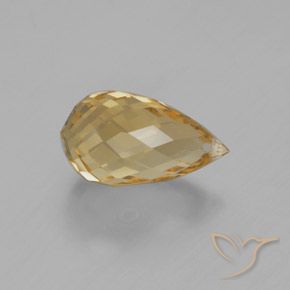 5.07克拉天然黄水晶，泪滴形，VVS