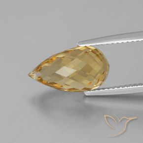 5.07克拉天然黄水晶，泪滴形，VVS