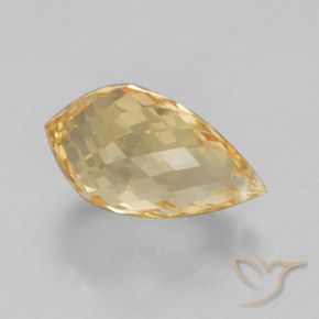 5.08克拉天然黄水晶，泪滴形，VVS