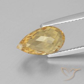 3.49克拉天然黄水晶，泪滴形，VVS
