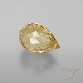 4.90克拉天然黄水晶，泪滴形，VVS