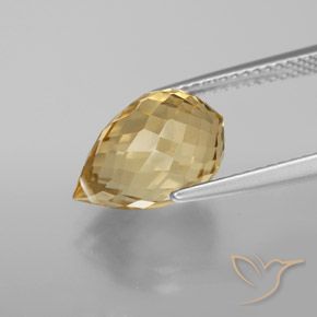 4.90克拉天然黄水晶，泪滴形，VVS
