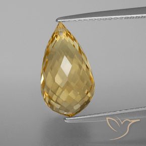 5.83ct 天然 浅金色 黄水晶, 泪滴形, VVS
