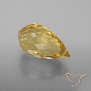 5.83克拉天然黄水晶，泪滴形，VVS