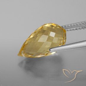 5.83克拉天然黄水晶，泪滴形，VVS