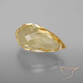 5.42克拉天然黄水晶，泪滴形，VVS-VS