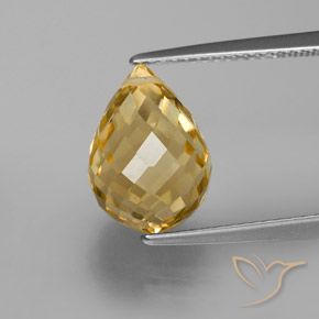 5.40ct 天然 金橙色 黄水晶, 泪滴形, VVS-VS