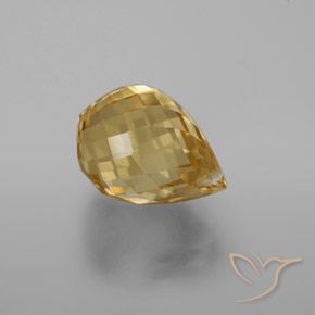 5.40克拉天然黄水晶，泪滴形，VVS-VS