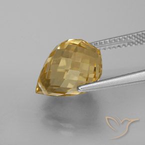 5.40克拉天然黄水晶，泪滴形，VVS-VS