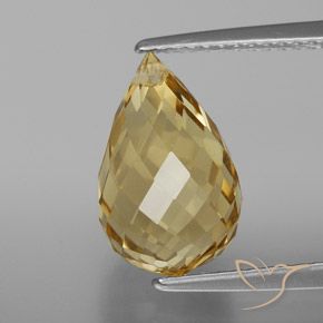 4.78ct 天然 红金色 黄水晶, 泪滴形, VVS-VS