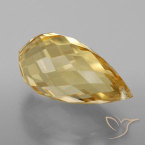 5.81克拉天然黄水晶，泪滴形，VVS