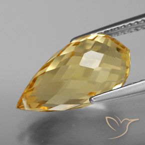 5.81克拉天然黄水晶，泪滴形，VVS