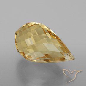 4.64克拉天然黄水晶，泪滴形，VVS