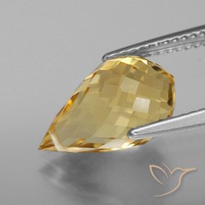4.64克拉天然黄水晶，泪滴形，VVS