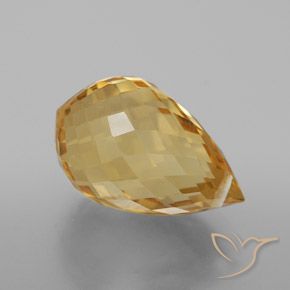 4.70克拉天然黄水晶，泪滴形，VVS-VS