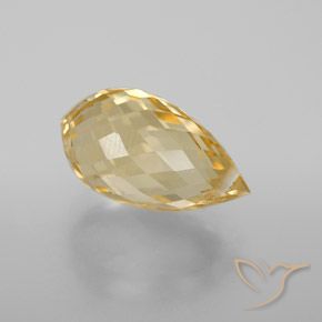 4.41克拉天然黄水晶，泪滴形，VVS-VS