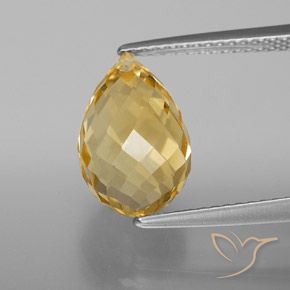 4.77ct 天然 金橙色 黄水晶, 泪滴形, VVS