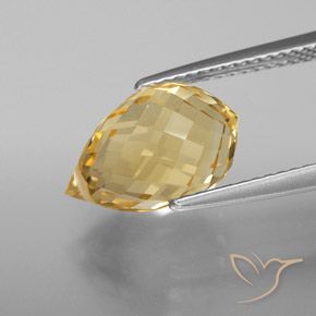 4.77克拉天然黄水晶，泪滴形，VVS