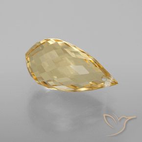 4.53克拉天然黄水晶，泪滴形，VVS-VS