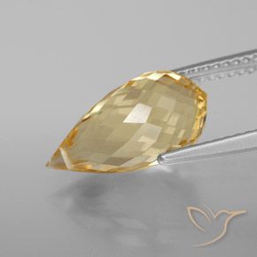 4.53克拉天然黄水晶，泪滴形，VVS-VS