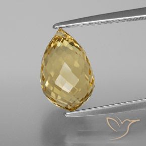 4.15ct 天然 金橙色 黄水晶, 泪滴形, VVS-VS