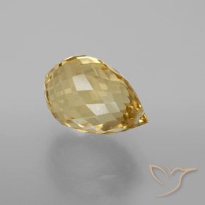 4.15克拉天然黄水晶，泪滴形，VVS-VS