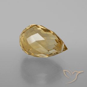 4.42克拉天然黄水晶，泪滴形，VVS-VS