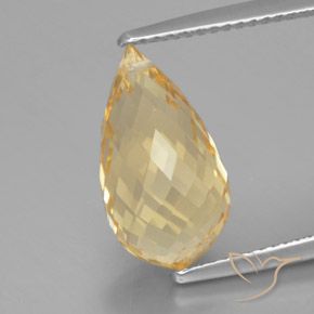 5.84ct 天然 中金 黄水晶, 泪滴形, VVS-VS