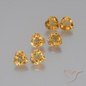 6.32ctw 天然 橙金 黄水晶, 心形, VVS-VS