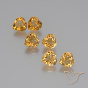 6.32克拉天然黄水晶，心形，VVS-VS