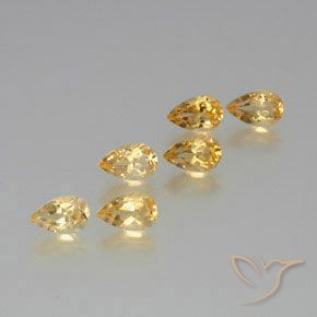 5.31ctw 天然 金色 黄水晶, 梨形, VS