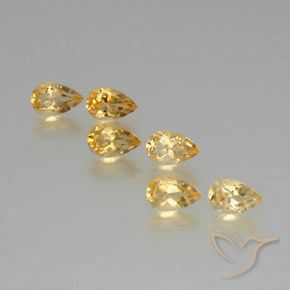5.31克拉天然黄水晶，梨形，VS