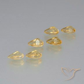5.31克拉天然黄水晶，梨形，VS
