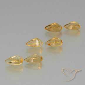 5.03克拉天然黄水晶，梨形，VS