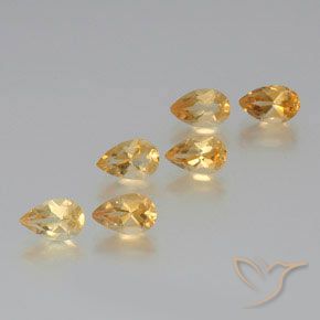 5.14ctw 天然 金色 黄水晶, 梨形, VS