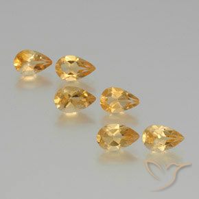 4.37克拉天然黄水晶，梨形，VS