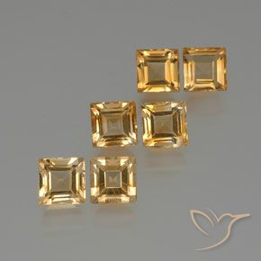 1.11ct 天然亮金黄水晶, 正方形, VS
