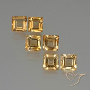 7.47克拉天然黄水晶，正方形，VS
