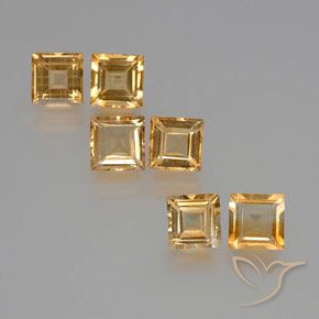 6.10克拉天然黄水晶，正方形，VS
