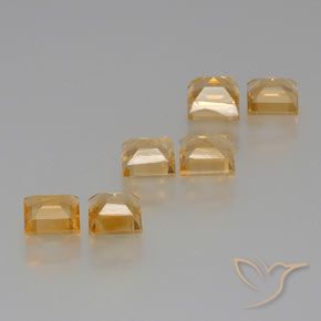 6.10克拉天然黄水晶，正方形，VS