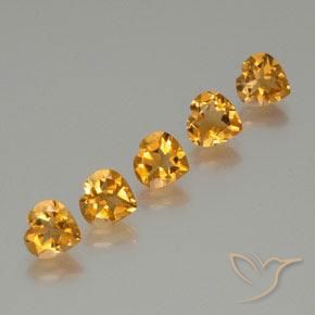 4.87ctw 天然 深橙金 黄水晶, 心形, VS