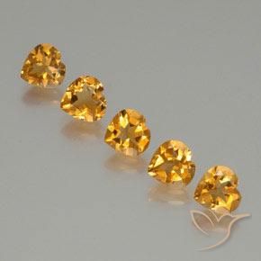 4.87克拉天然黄水晶，心形，VS