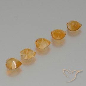 4.87克拉天然黄水晶，心形，VS