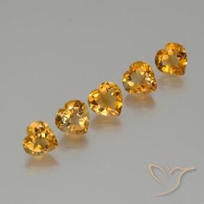 5.22ctw 天然 深橙金 黄水晶, 心形, VS