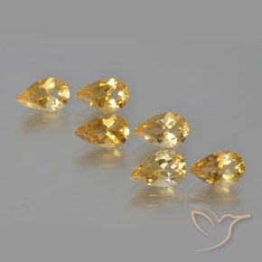 4.82ctw 天然 橙金 黄水晶, 梨形, VS